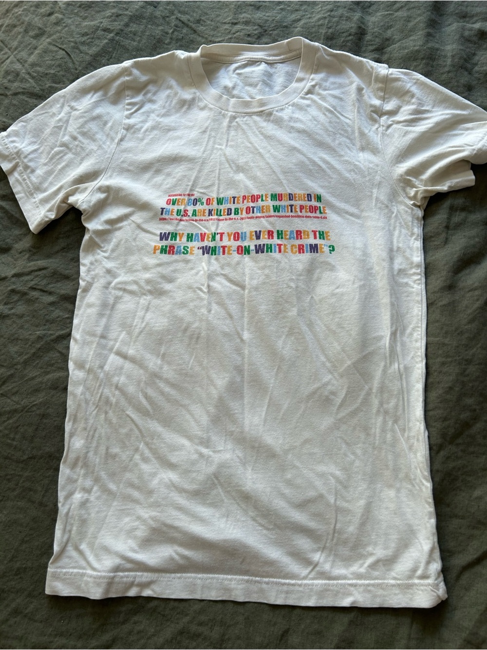 White Anti-racism tee